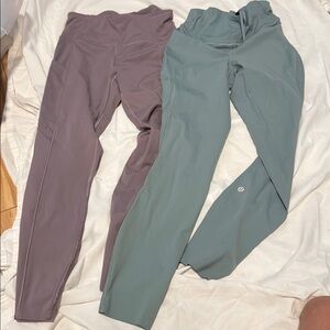 Lululemon Leggings Set in Green and Purple